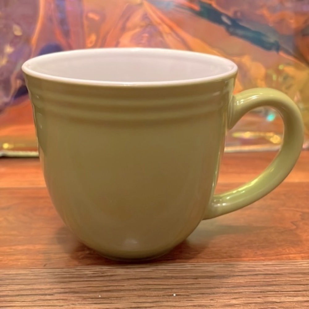 VINTAGE LIME GREEN COFFEE TEA MUG